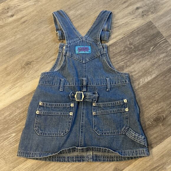Vintage 1998 Nickelodeon Rugrats Denim Overall Dress Viacom Embroidered SZ 4 REA - Picture 9 of 16